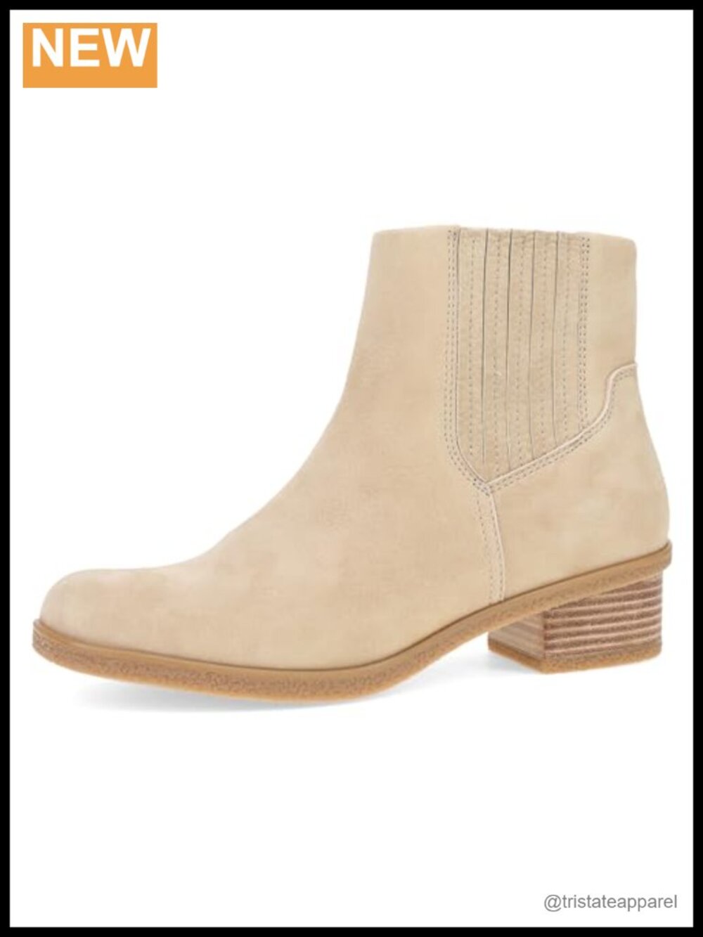 Waterproof Leather Chelsea Ankle Bootie with Arch Support